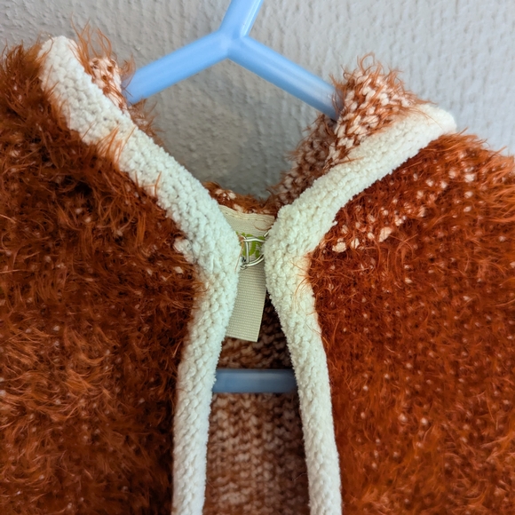 Cozy Rust  Brown Fuzzy Baby  Deer Jacket 18 M - Picture 3 of 6